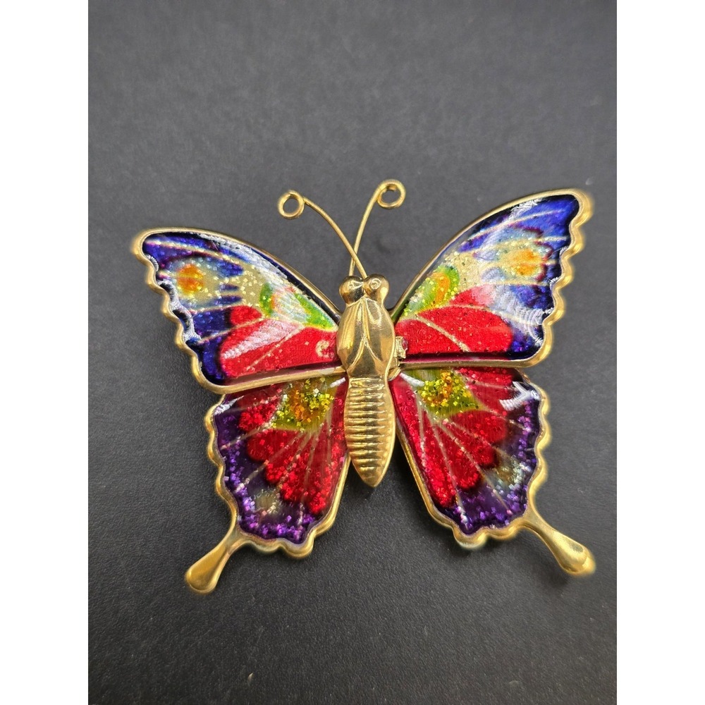 Enamel Butterfly Brooch Pin Colorful